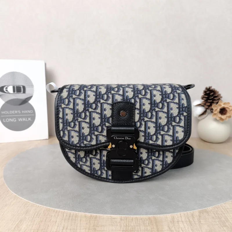 DIOR Crossbody Bag Gallop Messenger Bag Blue Canvasmini20.5 × 5 × 16 cm