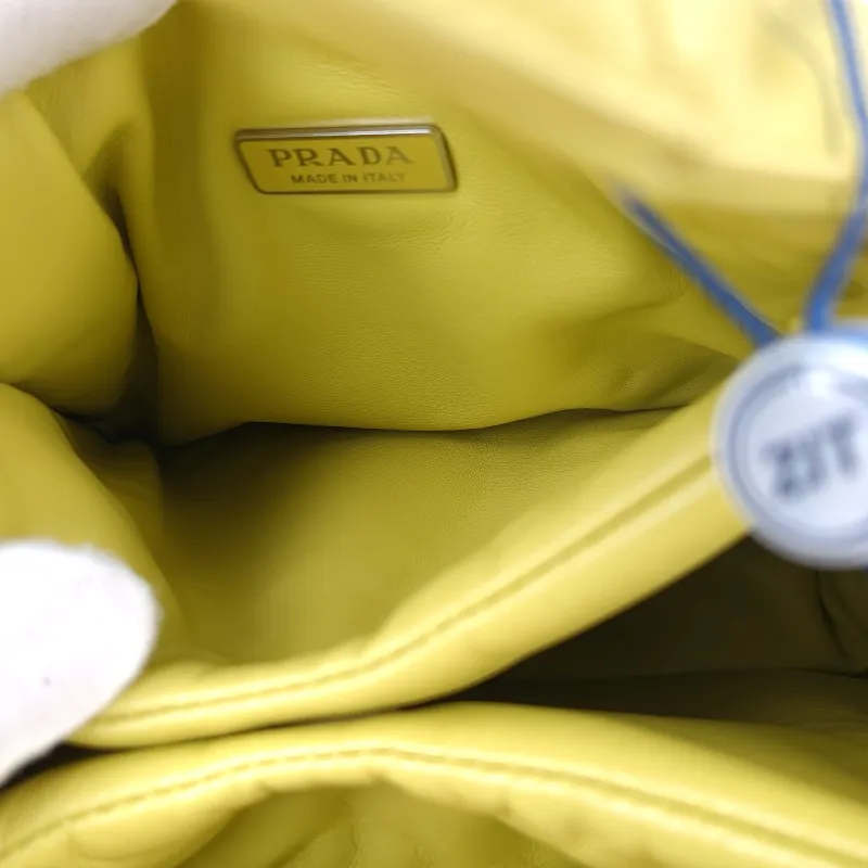 PRADA Top Handle Bag Soft Yellow Lambskin Small 18 × 10 × 15.5 cm — detail view 1 of 12
