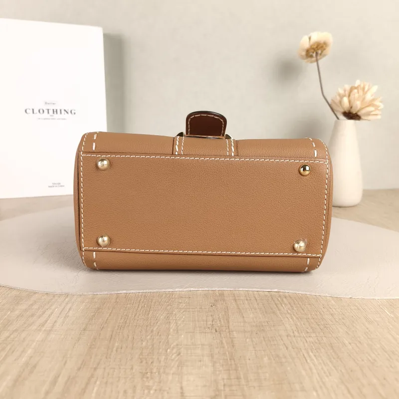 DELVAUX Crossbody Bag Brillant Caramel Calfskin Mini 20 × 11 × 16 cm — cover view 4 of 5