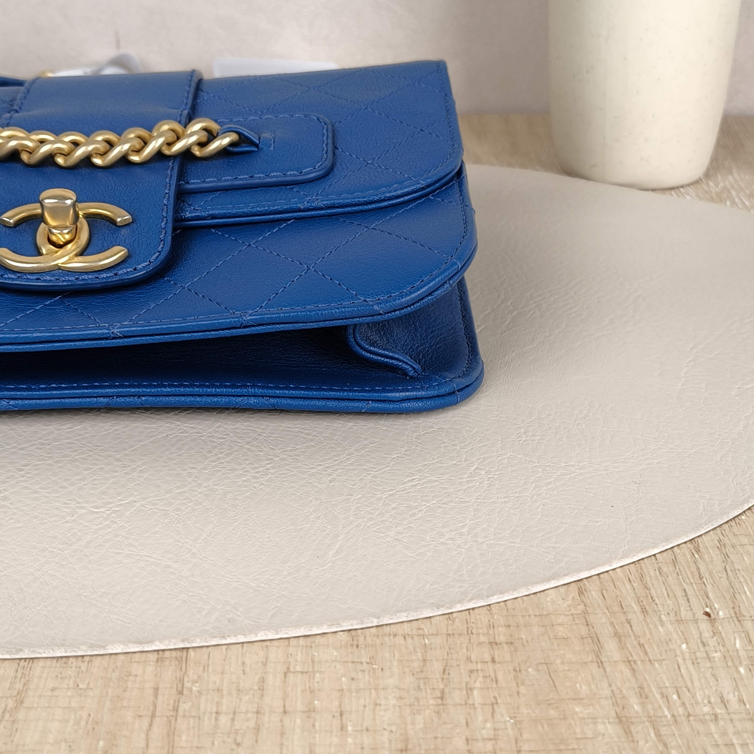 Chanel Crossbody Bagcf Collection Crossbody Bag Blue Calfskin One Size21 × 3.5 × 16 cm — cover view 2 of 8