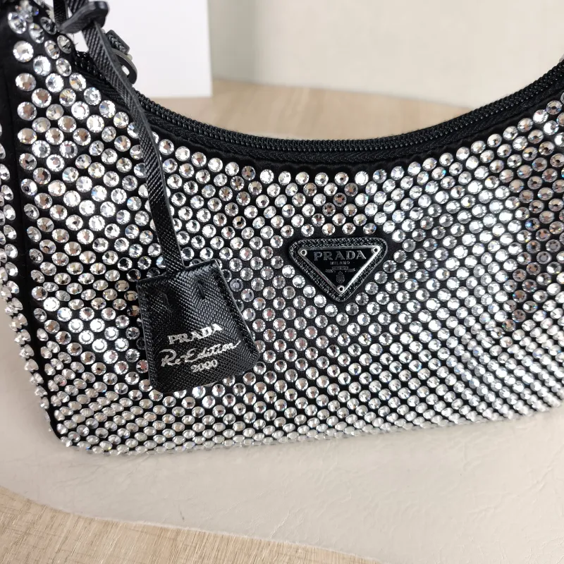 PRADA Shoulder Bag Re-Edition 2000 Hobo Black Mini 22 × 6 × 17 cm — detail view 1 of 11