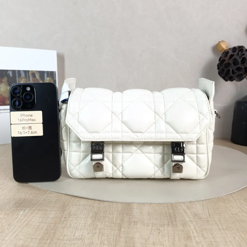 DIOR Crossbody Bag camp Messenger Bag White Calfskin Small 23 × 8 × 15 cm — cover view 2 of 6