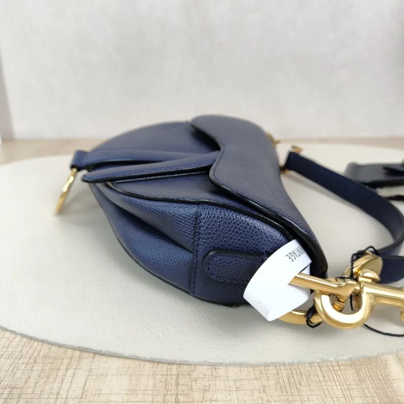 DIOR Top Handle Bag Saddle Blue Calfskinmini19 × 6 × 15 cm — detail view 7 of 13