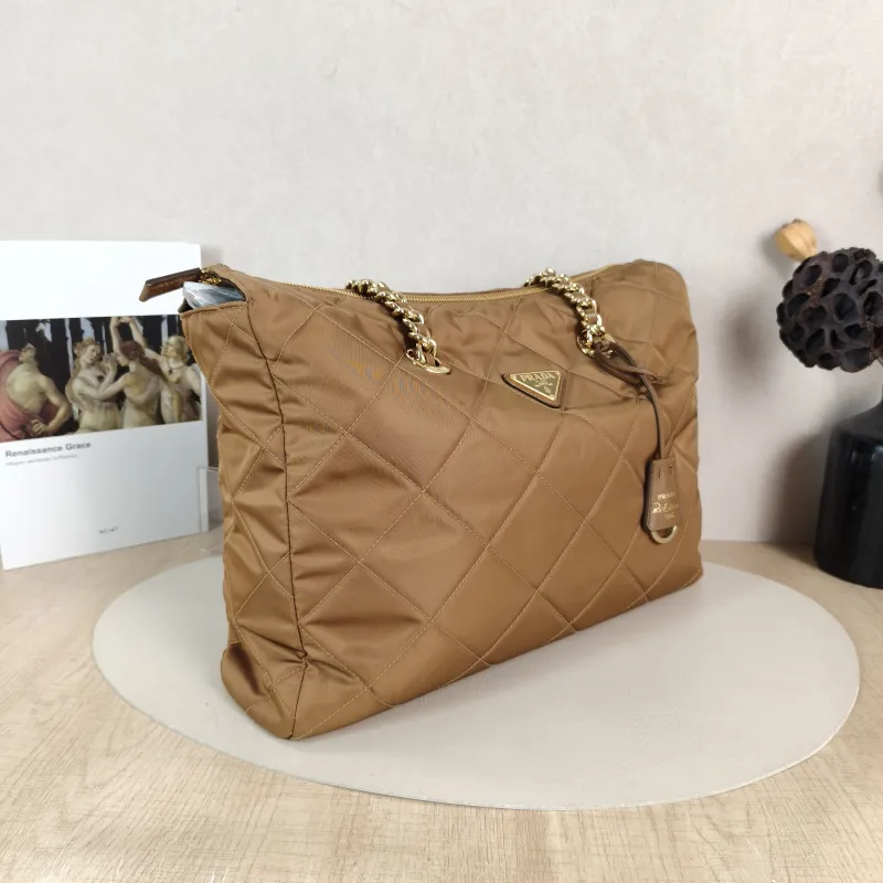 PRADA Shoulder Bag Re-Edition 1995 Brown Nylon One Size 36 × 11 × 25 cm — cover view 5 of 6