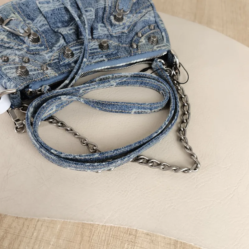 BALENCIAGA Shoulder Bag LE CAGOLE woc Blue Mini 21 × 4.5 × 13 cm — detail view 3 of 8
