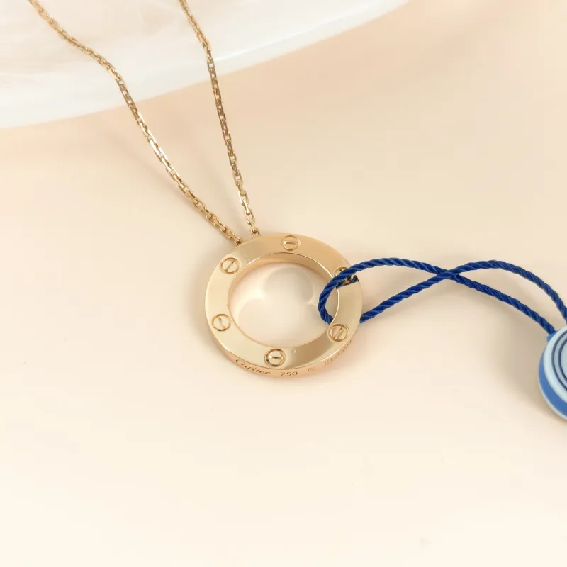 CARTIER Necklace LOVE Collection Pendant Yellow Gold 18KY ellow Gold Large42cm — cover view 10 of 11