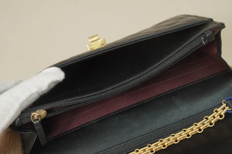 Chanel 2.55woc Black with Gold-Tone Hardware Calfskin27 · Authenticity Card · 19.2 × 3.5 × 12.3 cm — detail view 16 of 19