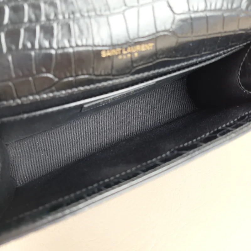 SAINT LAURENT Crossbody Bag KATE Edition Black Calfskin Small 20 × 5 × 12.5 cm — detail view 8 of 10