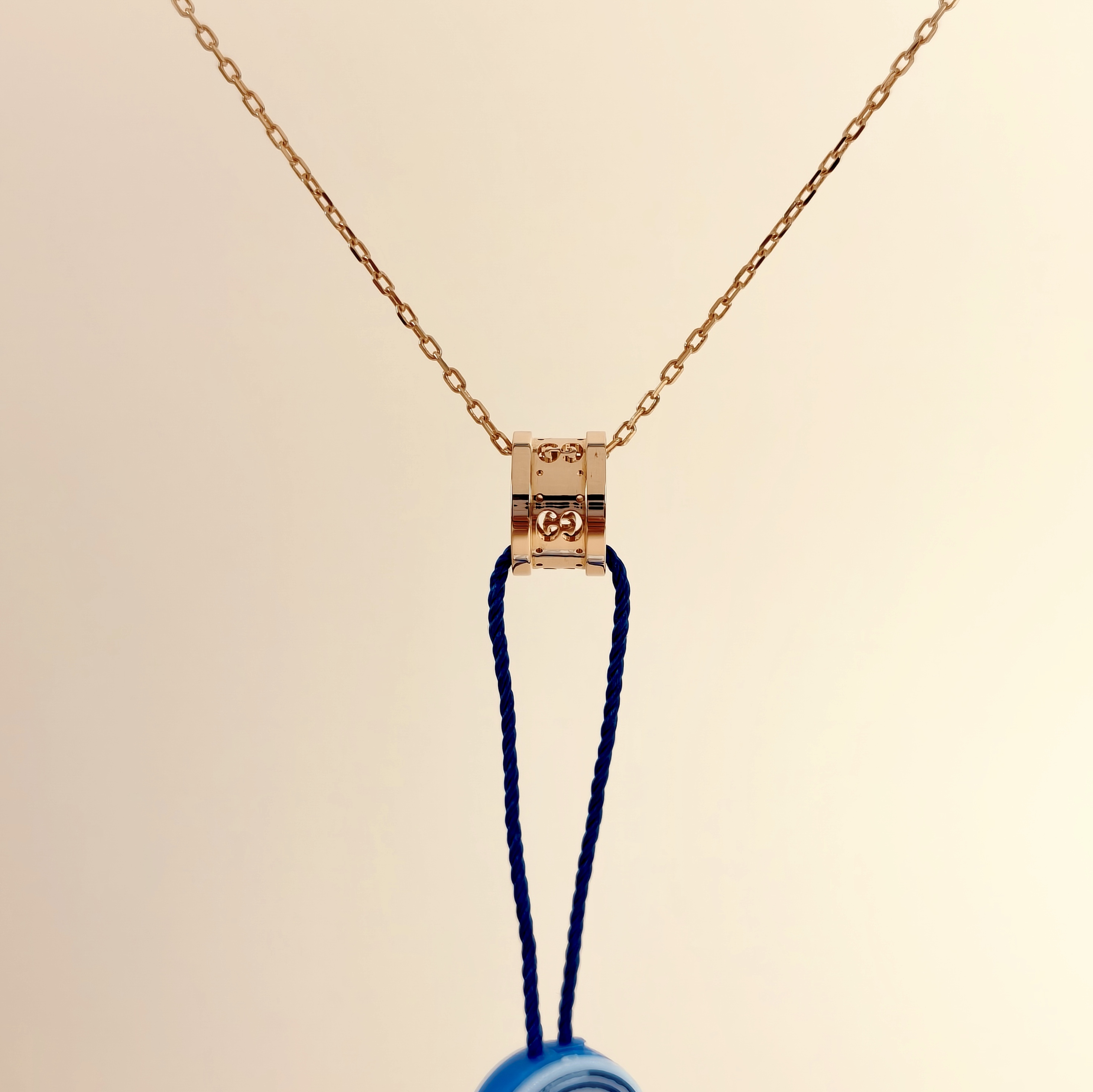 GUCCI Necklace Icon Logo Necklace Rose Gold 18KR ose Gold One Size41cm
