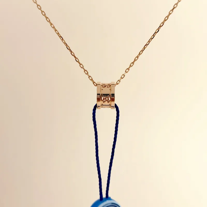 GUCCI Necklace Icon Logo Necklace Rose Gold 18KR ose Gold One Size41cm