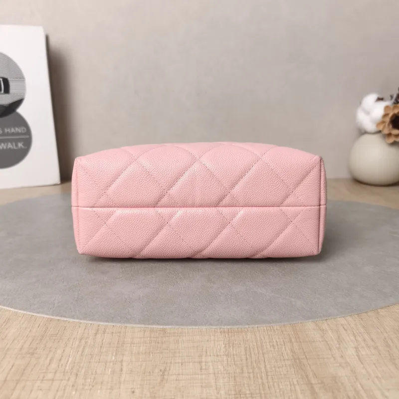 Chanel Crossbody Bag Woven Pink Grained Calfskin One Size18.5 × 7 × 14.5 cm — cover view 4 of 6