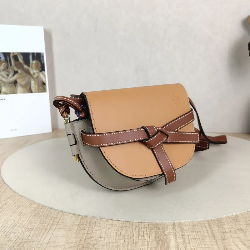 LOEWE Crossbody Bag Gate Colorblock Calfskin Mini 15 × 8 × 12.5 cm — cover view 3 of 5