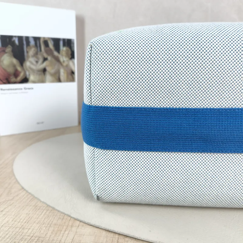 Hermès Top Handle Bag bride-a-brac Blue · White Large 25 × 15 × 21 cm — detail view 3 of 10