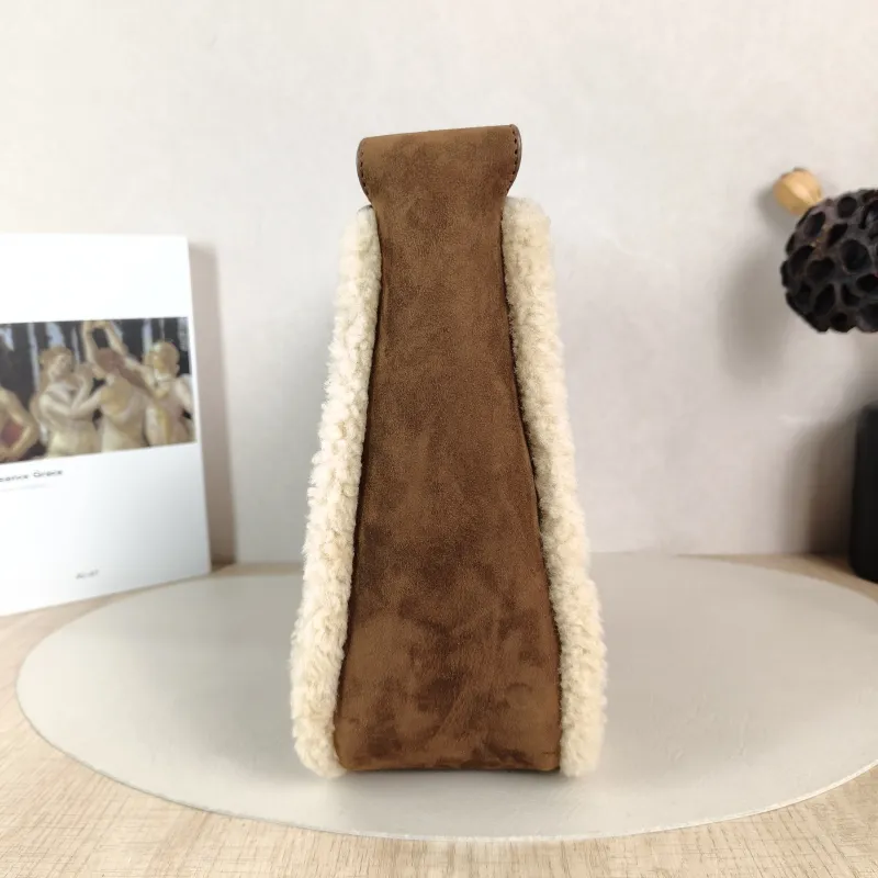 SAINT LAURENT Shoulder Bag LE 5 À 7 Hobo Brown Suede Small 22 × 8.5 × 23 cm — detail view 7 of 10