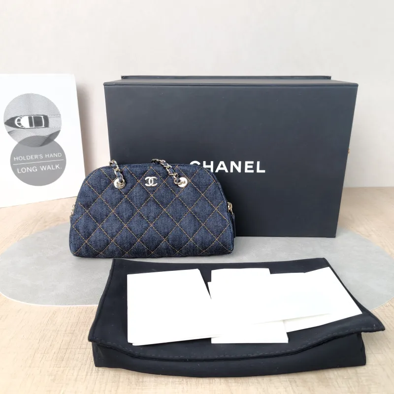 Chanel Shoulder Bag 26p Bowling Bag Navy One Size 20 × 5.5 × 12 cm — cover view 3 of 6