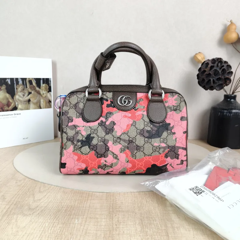GUCCI Top Handle Bag Top Handle Bag Pink Monogram PVC Small 25 × 14 × 16 cm — cover view 2 of 6