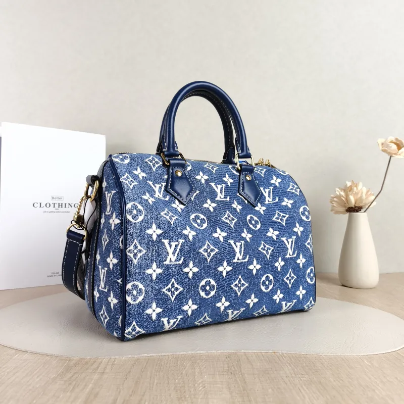 Louis Vuitton Crossbody Bag Speedy25 Blue Medium 25 × 15 × 19 cm — cover view 6 of 6