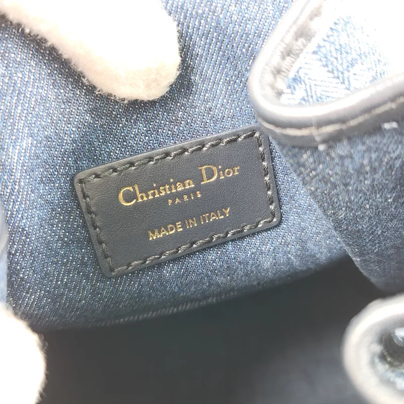 DIOR Shoulder Bag C'est bucket Bucket Bag Blue Canvas 24 × 10 × 25.5 cm — detail view 5 of 12