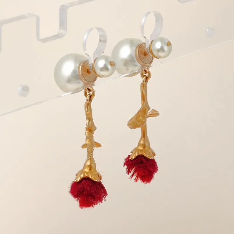 DIOR Jewelry · Earrings Red Pearl One Size — cover view 6 of 10