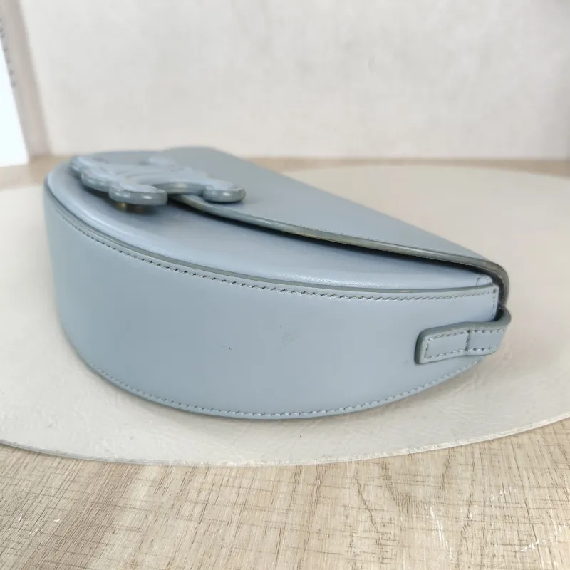 CELINE Crossbody Bag Crossbody Bag Blue Calfskin 22 × 6 × 13 cm — detail view 7 of 12