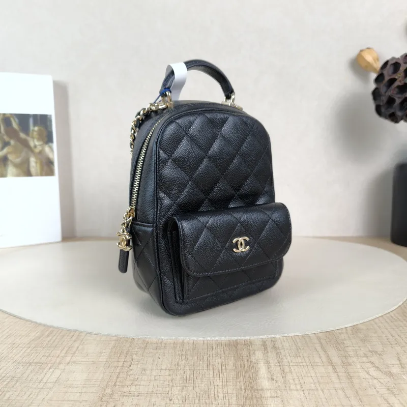 Chanel Backpack mini Backpack Collection Black Grained Calfskin One Size13 × 9 × 18 cm — cover view 4 of 6