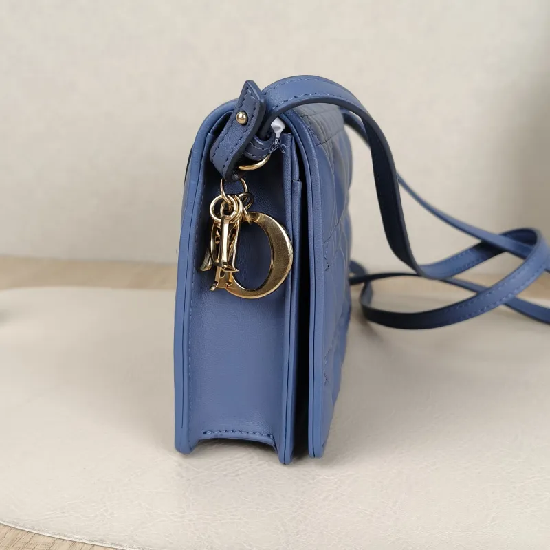 DIOR Shoulder Bag Shoulder Bag Blue Lambskin One Size18 × 3 × 13 cm — cover view 5 of 9