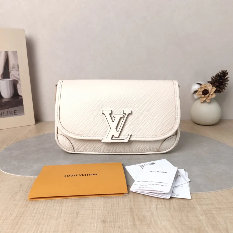 Louis Vuitton Shoulder Bag BUCI Beige Epi Embossed Calfskin One Size 24.5 × 9 × 15.5 cm — cover view 3 of 6