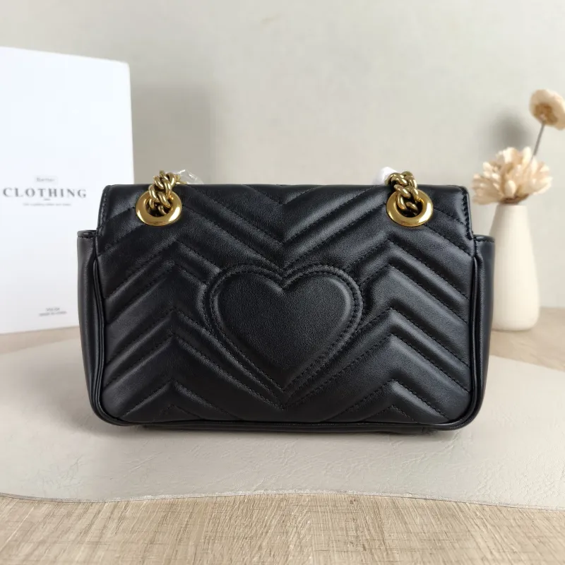 GUCCI Crossbody Bag GG Marmont Small Marmont 22Black CC alfskin Small22 × 6 × 13 cm Conditioned — cover view 2 of 5