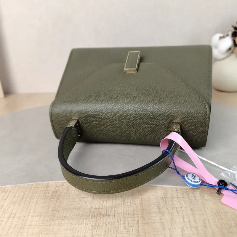 Valextra Crossbody Bag lside Top Handle Crossbody Bag Green Calfskin Small 22 × 12 × 16 cm — detail view 1 of 16