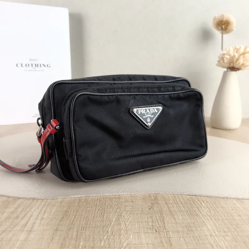 PRADA Belt Bag Belt Bag Black Nylon One Size 22 × 4 × 14 cm — cover view 5 of 5