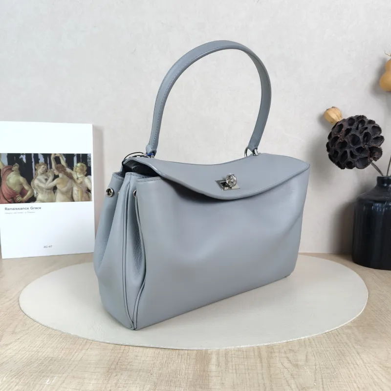 BALENCIAGA Crossbody Bag RODEO Grey Calfskin Small 27 × 10 × 20 cm — cover view 5 of 6
