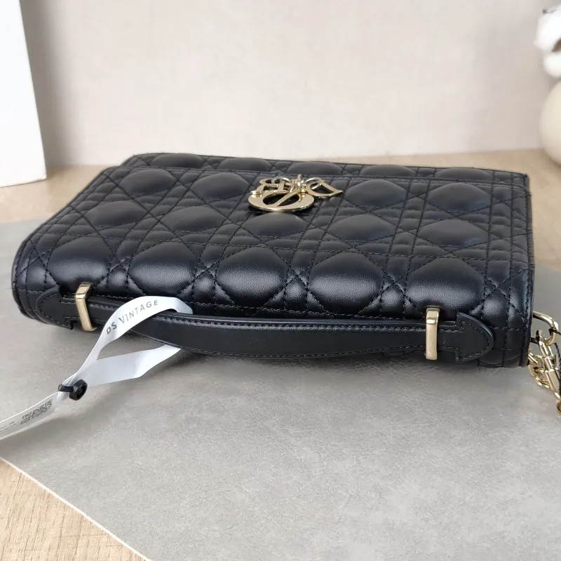 DIOR Crossbody Bag My Chain Bag Black Lambskin One Size 24 × 6.5 × 15 cm — detail view 10 of 14