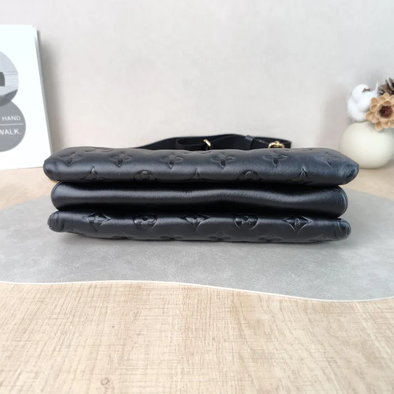 Louis Vuitton Crossbody Bag Coussin Black Lambskin Small 26 × 12 × 20 cm — cover view 4 of 5