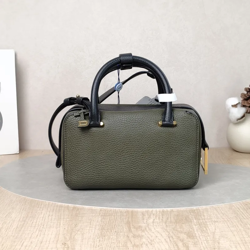 DELVAUX Top Handle Bag Cool Box Box Shoulder Bag Colorblock Calfskinmini21 × 11 × 13 cm
