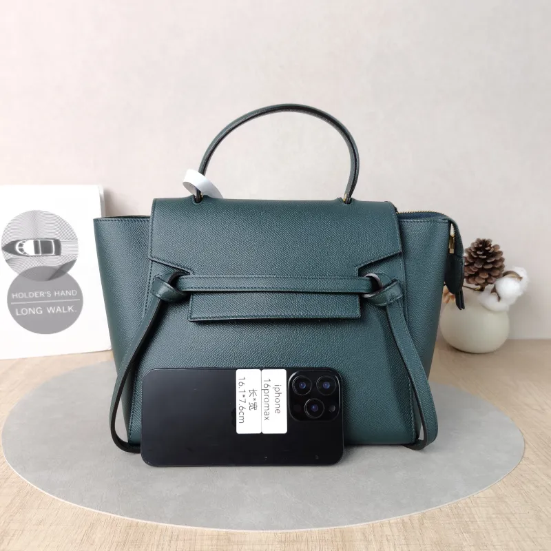CELINE Shoulder Bag Belt Micro Green Calfskin Medium24 × 13 × 20 cm — cover view 4 of 5