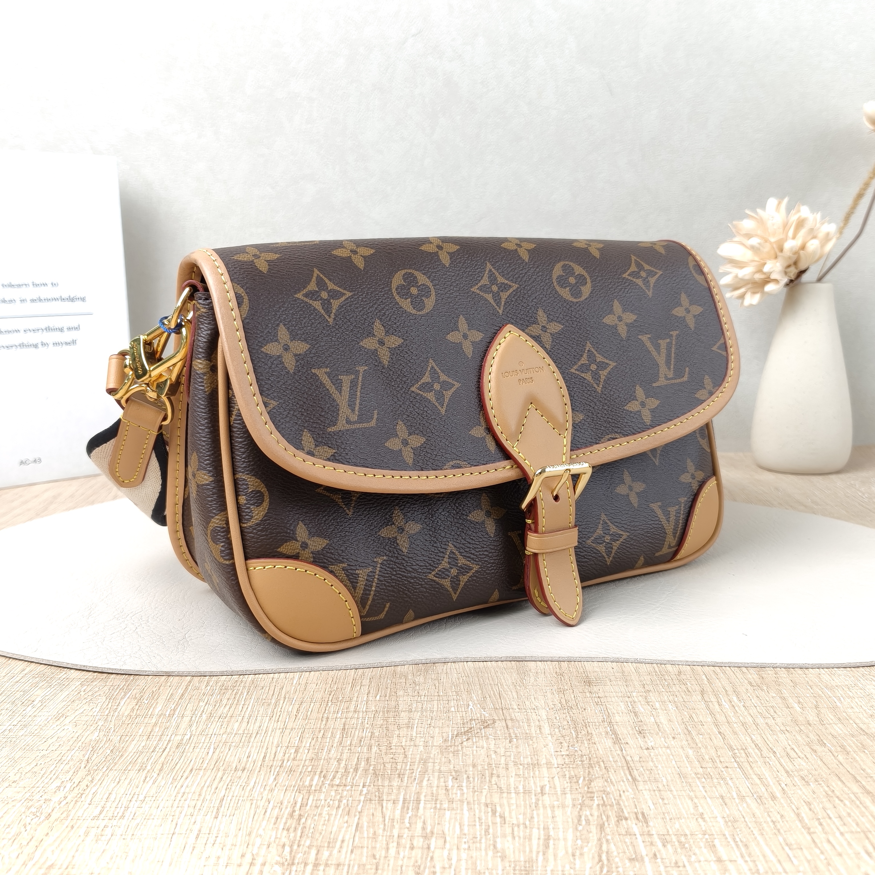Louis Vuitton Diane Baguette Bag Small Monogrampvc Microchip Edition · Two Straps · 24 × 9 × 15 cm — cover view 8 of 9