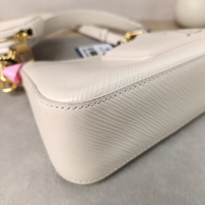Louis Vuitton Shoulder Bag MARELLINI White Epi Embossed Calfskin Mini 19 × 6.5 × 13.5 cm — detail view 12 of 13