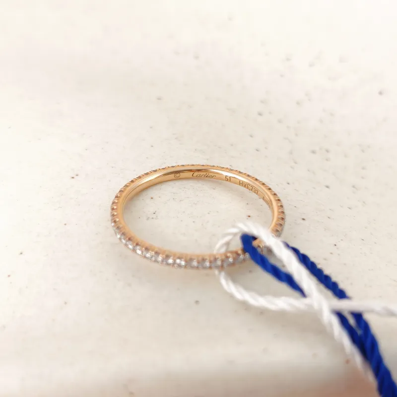 CARTIER Ring Etincelle de Pavé Diamond Ring Rose Gold Diamond18KR ose Gold One Size 51 — cover view 3 of 6