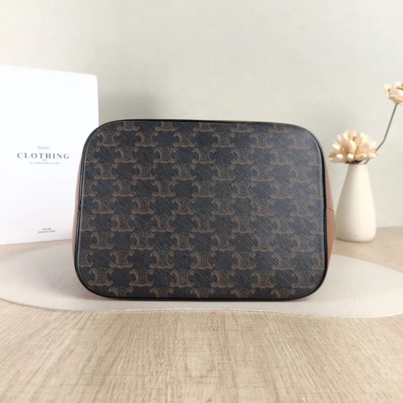 CELINE Crossbody Bag Triomphe Bucket Bag Monogram PVC Medium24 × 18 × 27 cm — cover view 2 of 5