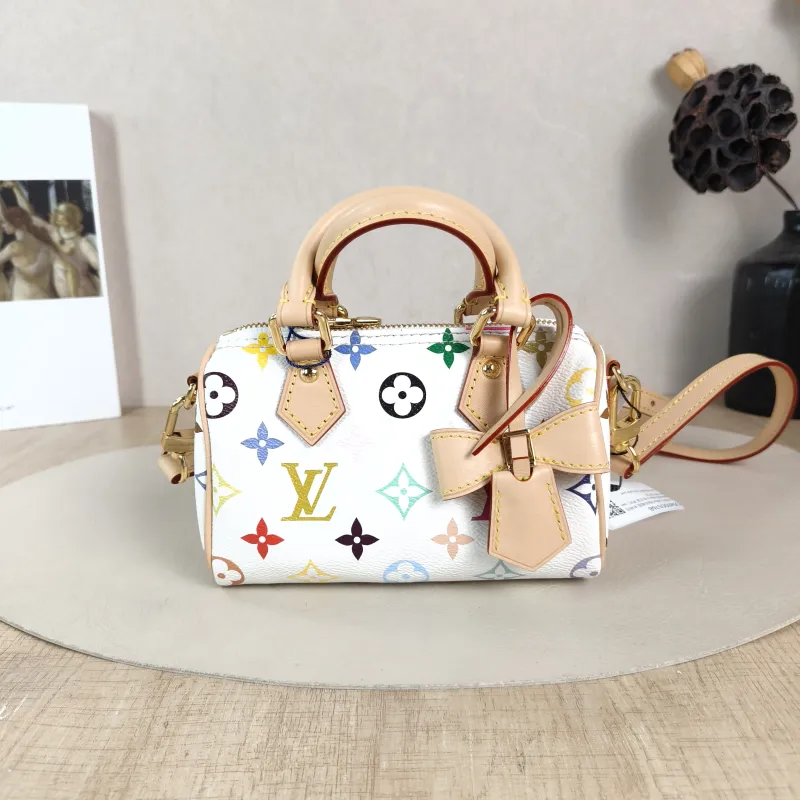Louis Vuitton Crossbody Bag Speedy Nano Multicolore PVC nano 16 × 7.5 × 10 cm