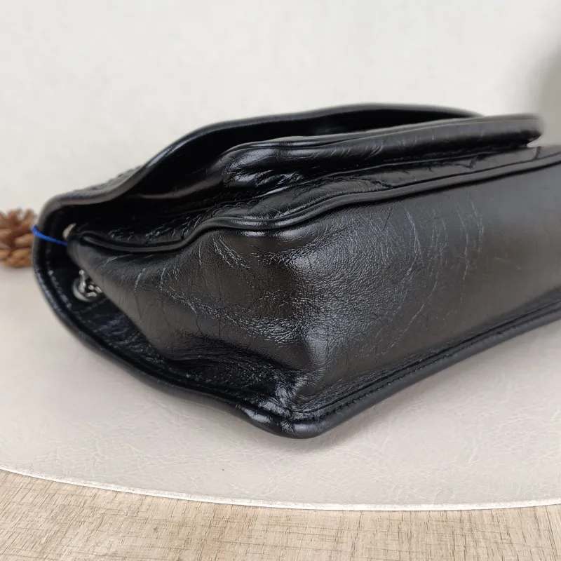 SAINT LAURENT Crossbody Bag Niki D Waxed Leather Calfskin Small 21 × 7.5 × 16 cm — detail view 6 of 13