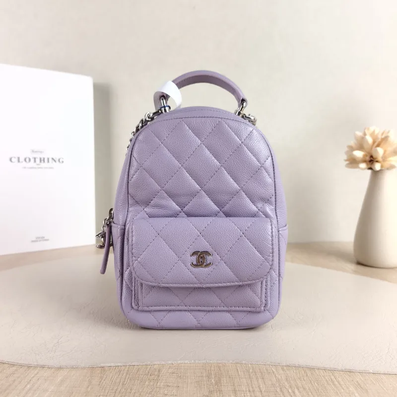 Chanel Backpack mini Backpack Collection Grained Calfskin 13 × 6.5 × 18 cm