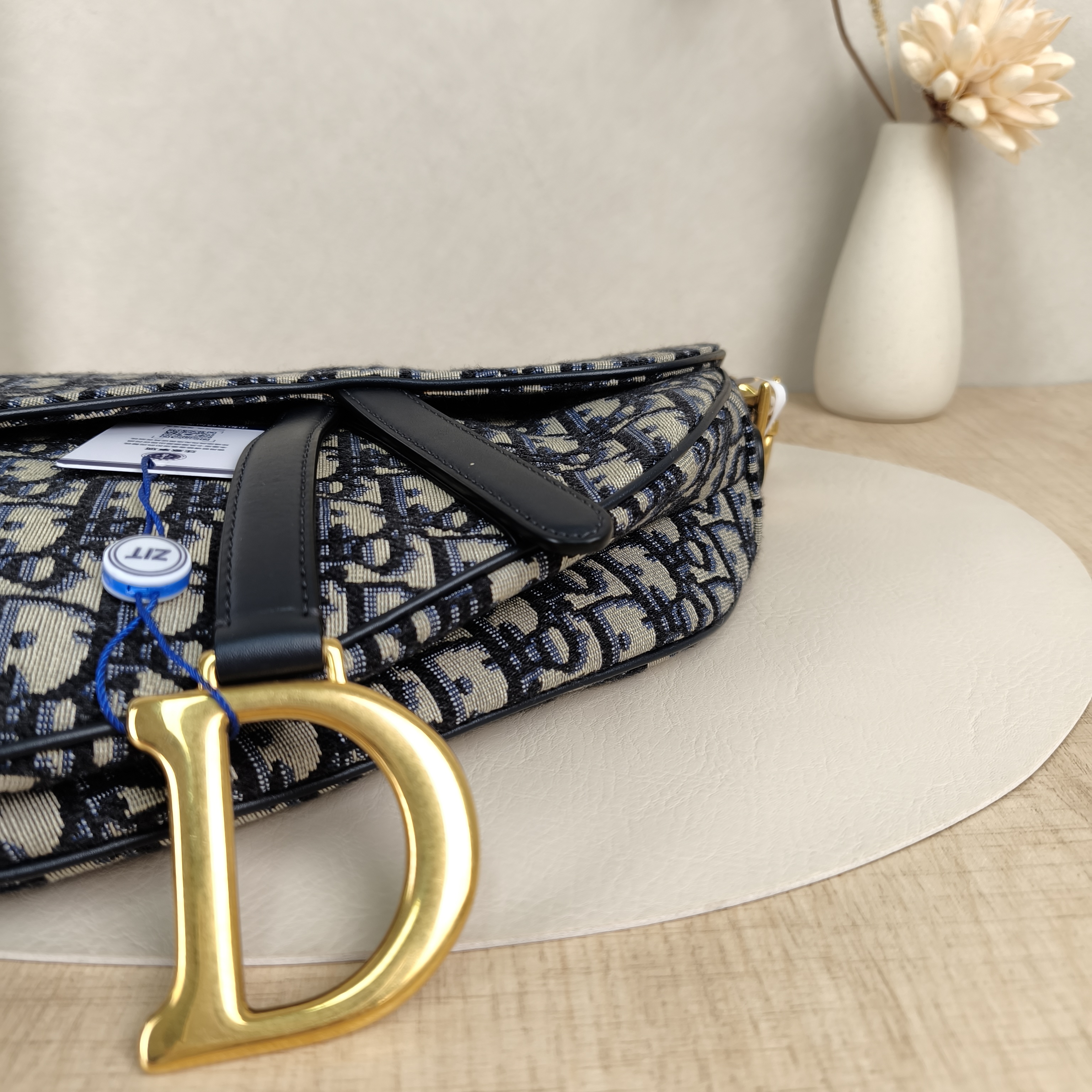 DIOR Crossbody Bag Saddle Shoulder Strap Edition Blue Canvas25.5 × 6.5 × 20 cm — cover view 7 of 8