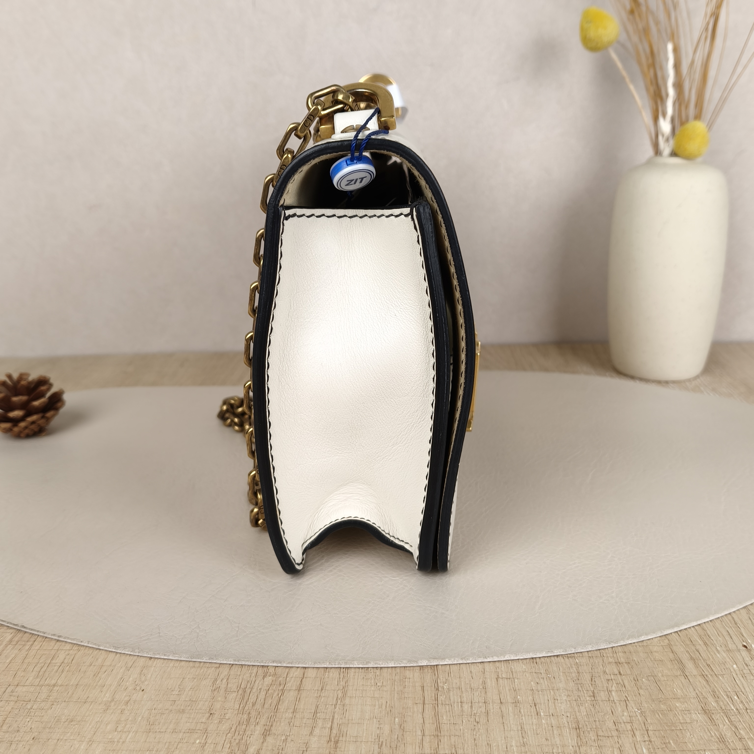DIOR Crossbody Bag J'A White Calfskin One Size25 × 6 × 17 cm — cover view 4 of 8