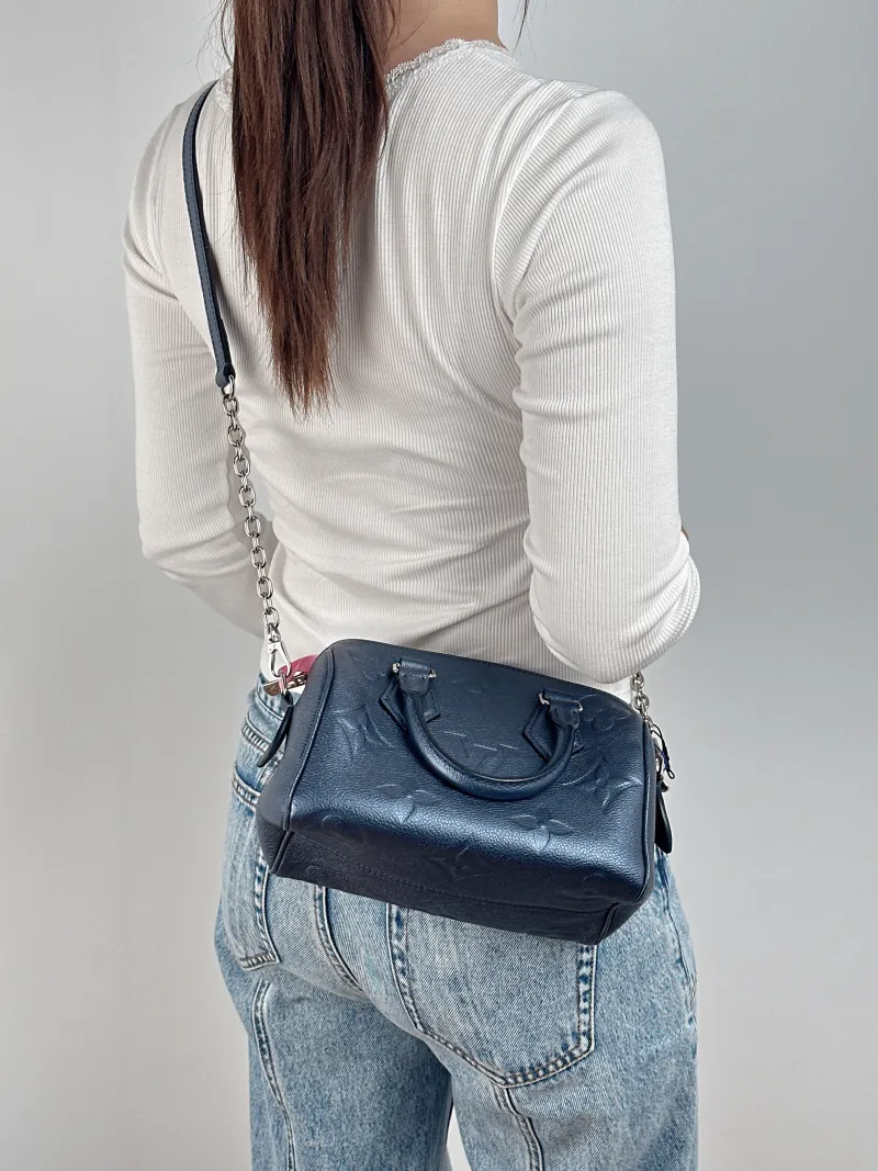 Louis Vuitton Crossbody Bag Speedy20 Empreinte Embossed Calfskin Small 20.5 × 12 × 13.5 cm — on-model view 1 of 3