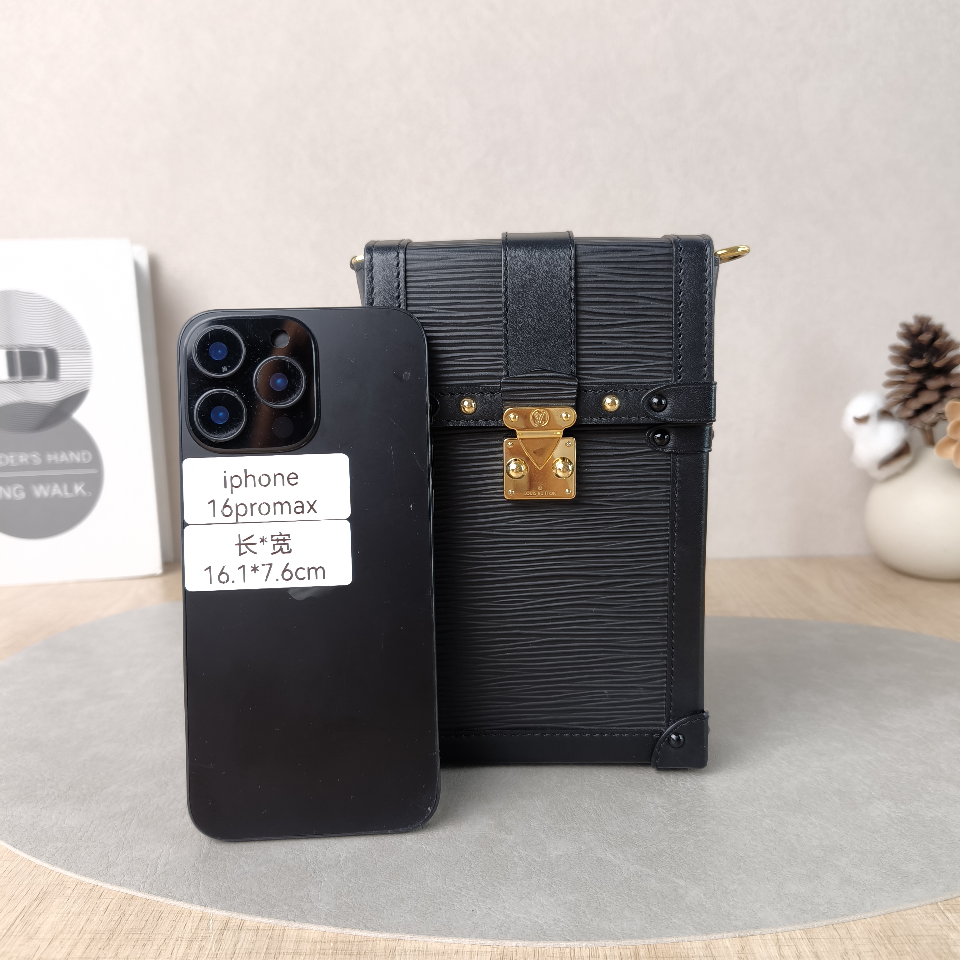 Louis Vuitton Crossbody Bag Trunk Vertical Chain Bag Black Epi Embossed Calfskinmini11 × 3.5 × 17.5 cm — cover view 3 of 5