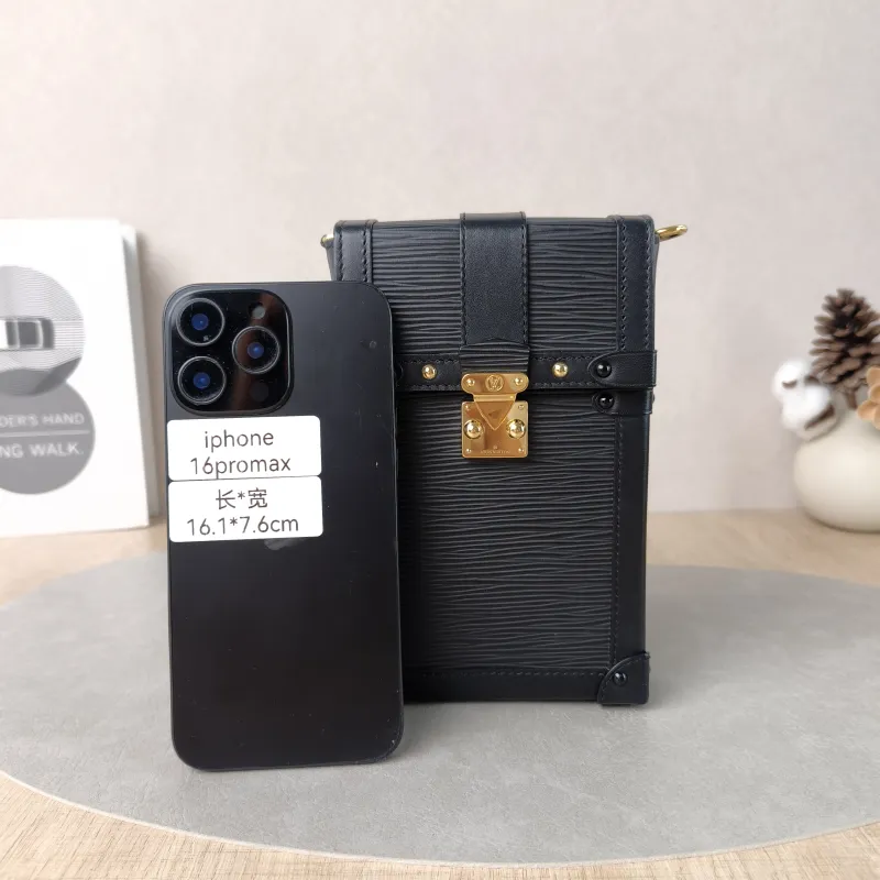 Louis Vuitton Crossbody Bag Trunk Vertical Chain Bag Black Epi Embossed Calfskinmini11 × 3.5 × 17.5 cm — cover view 3 of 5