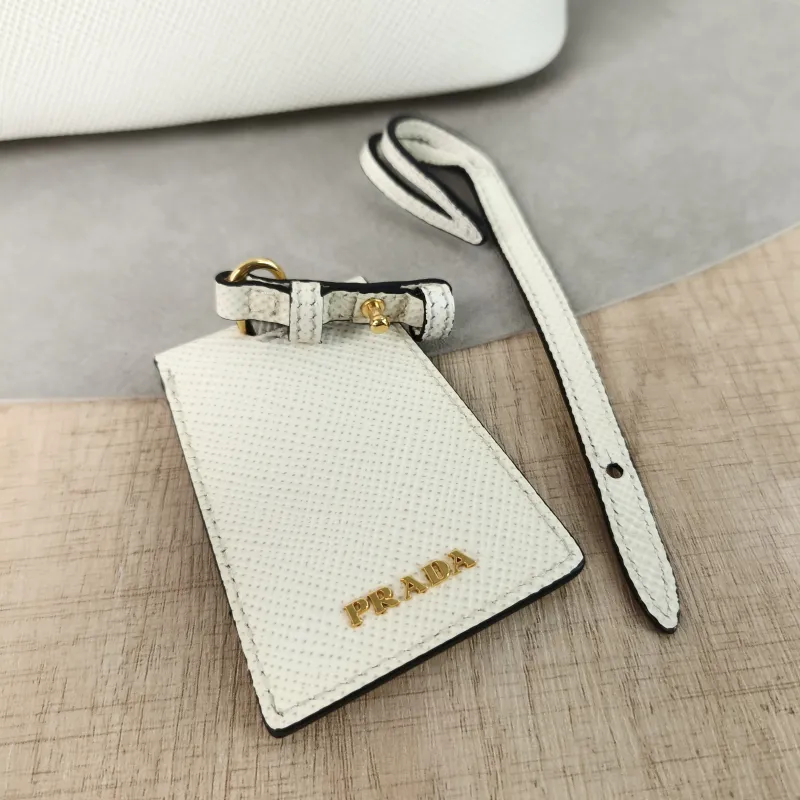 PRADA Shoulder Bag Panier White Calfskin One Size22 × 13 × 23 cm — detail view 8 of 13