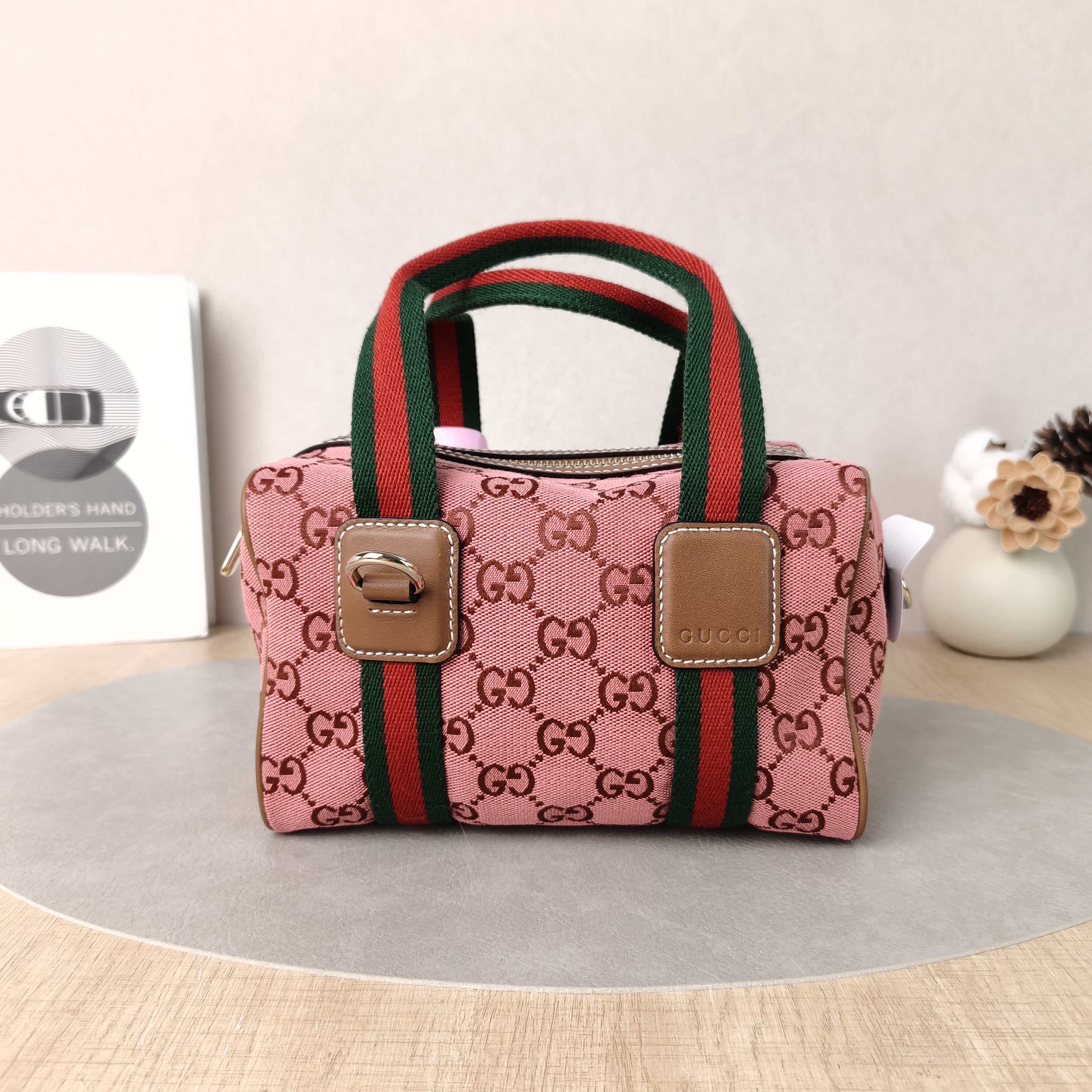 GUCCI Crossbody Bag GG Collection Pink Canvasmini20 × 13 × 13 cm