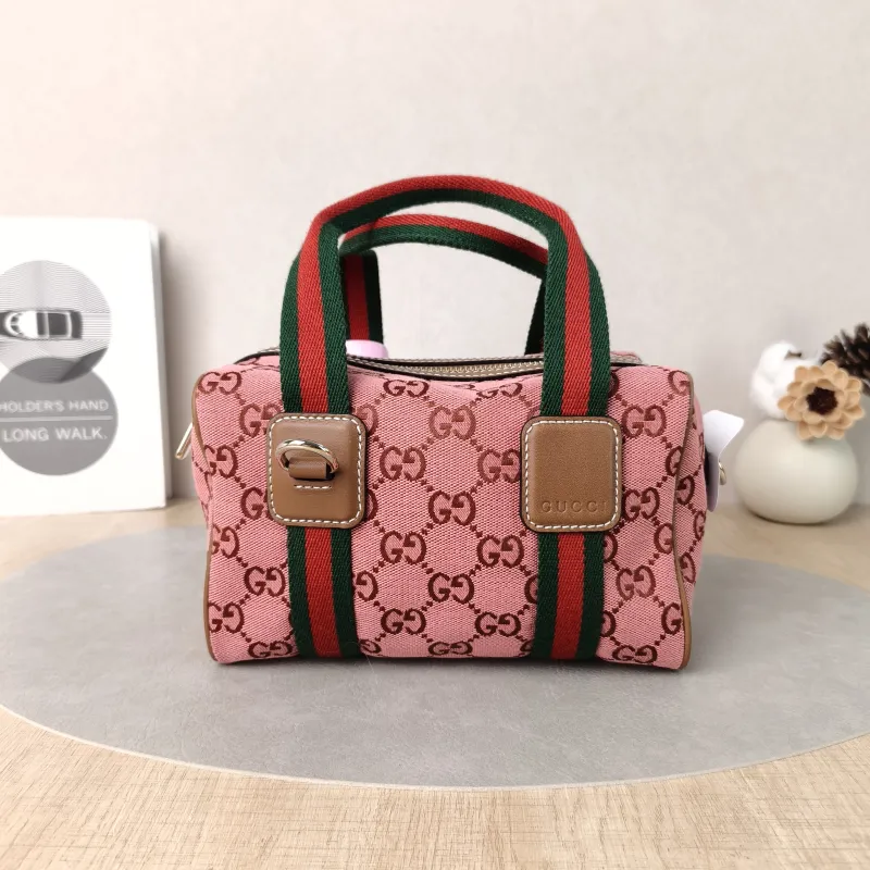 GUCCI Crossbody Bag GG Collection Pink Canvasmini20 × 13 × 13 cm